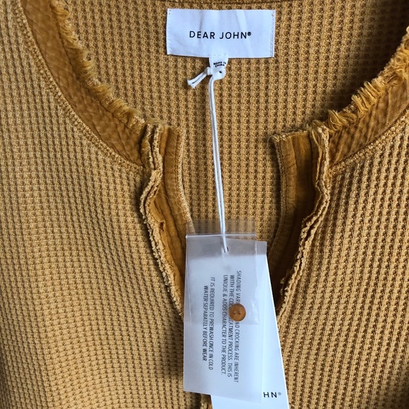 DEAR JOHN WOMEN’S THERMAL WAFFLE KNIT TOP, SIZE LARGE, NEW WITH TAGS - Picture 3 of 8
